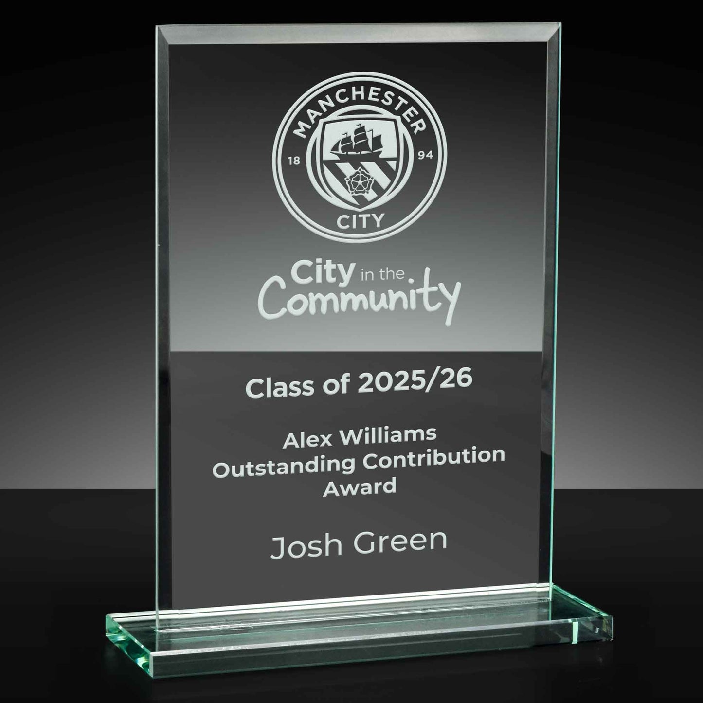 Apex Rectangular Jade Glass Award 23cm (9")