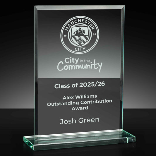 Apex Rectangular Jade Glass Award 23cm (9")