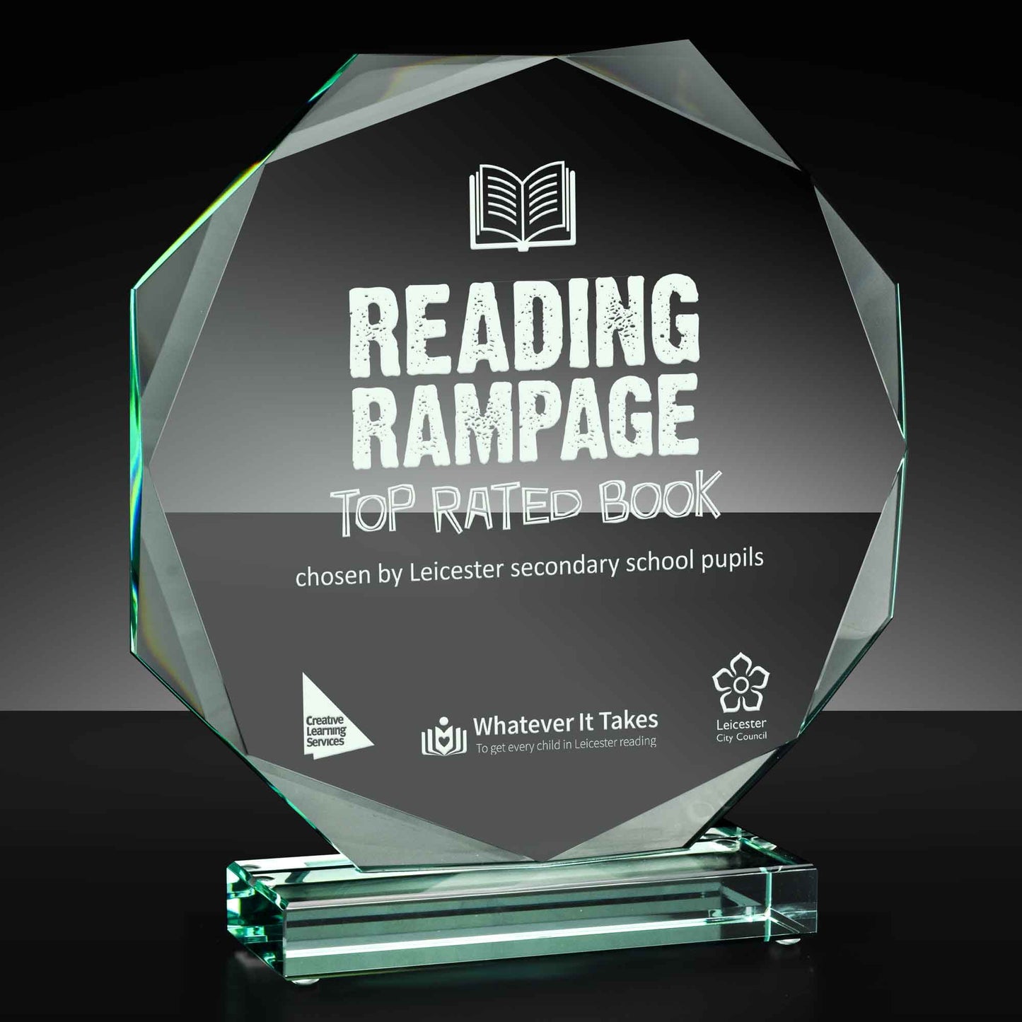 Diamond Edge Heavyweight Glass Award 20cm (8")