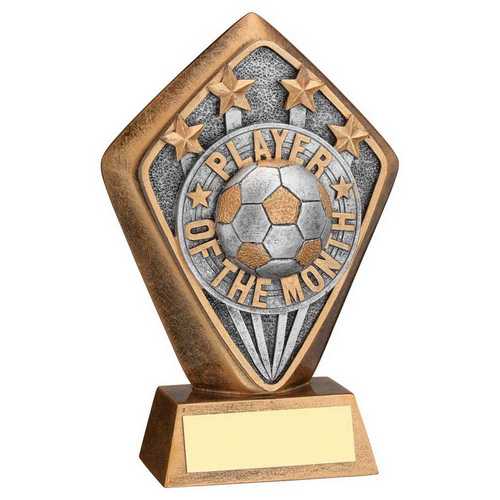 BRZ/GOLD DIAMOND HOLDER WITH 'PLAYER OF THE MONTH' DISC AND PLATE - 5.25in