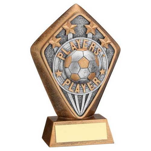 BRZ/GOLD DIAMOND HOLDER WITH 'PLAYERS PLAYER' DISC AND PLATE - 5.25in