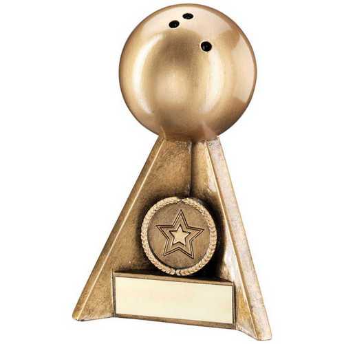 BRZ/GOLD TEN PIN PYRAMID WITH PLATE (1in CENTRE)