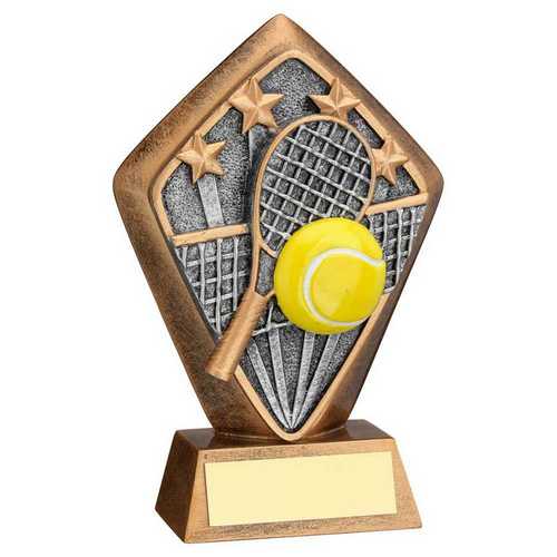 BRZ/GOLD DIAMOND HOLDER WITH 'TENNIS' DISC WITH PLATE - 5.25in