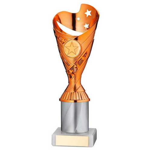 COPPER/WHITE PLASTIC 'SABRE' CUP ASSEMBLED ON MARBLE (1in CEN)