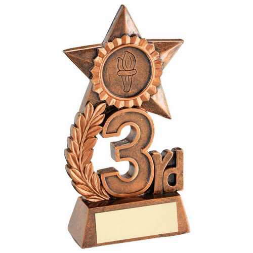 LEAF AND STAR AWARD WITH PLATE (1in CENTRE)