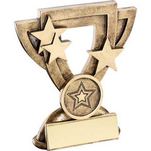 BRZ/GOLD GENERIC MINI CUP WITH PLATE (1in CENTRE)