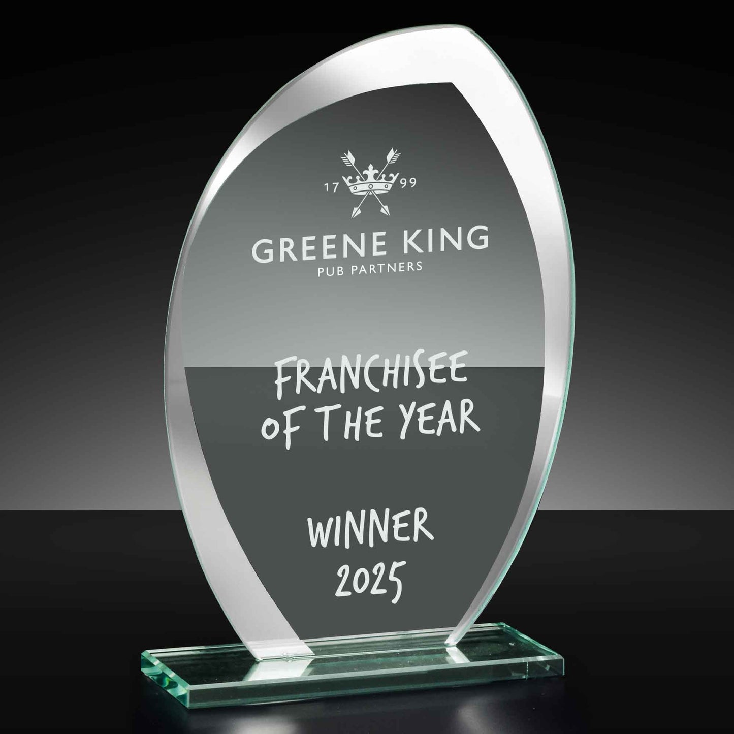 Infinity Mirrored Edge Glass Award 16.5cm (6 1/2")