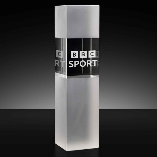 Excel Optical Crystal Square Column Award 24cm (9 1/2")