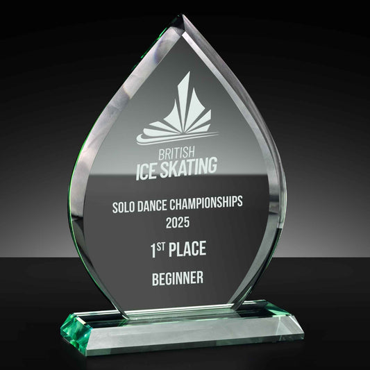 Eternal Flame Jade Glass Award 18.5cm (7 1/4")