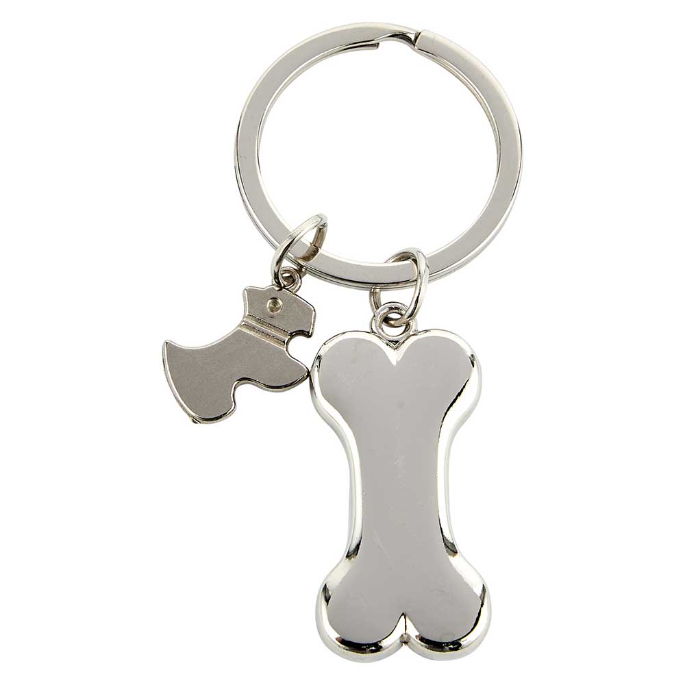 Pets Dog & Bone Keyring
