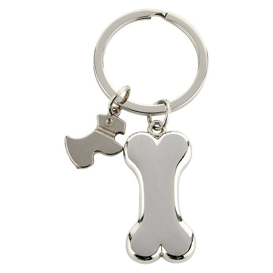 Pets Dog & Bone Keyring