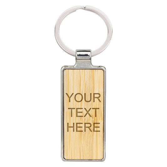 Echo Rectangle Bamboo Keyring