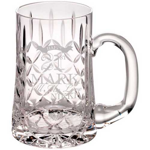 GLASS TANKARD 610ML BLANK PANEL - 5.5in