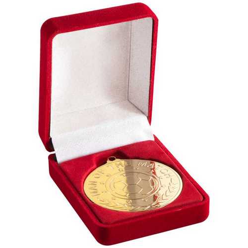 DELUXE RED MEDAL BOX (40/50mm RECESS)