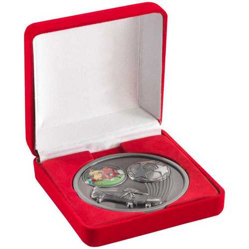 DELUXE RED MEDAL BOX (40/50mm RECESS)