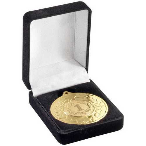 DELUXE BLACK MEDAL BOX (40/50mm RECESS)