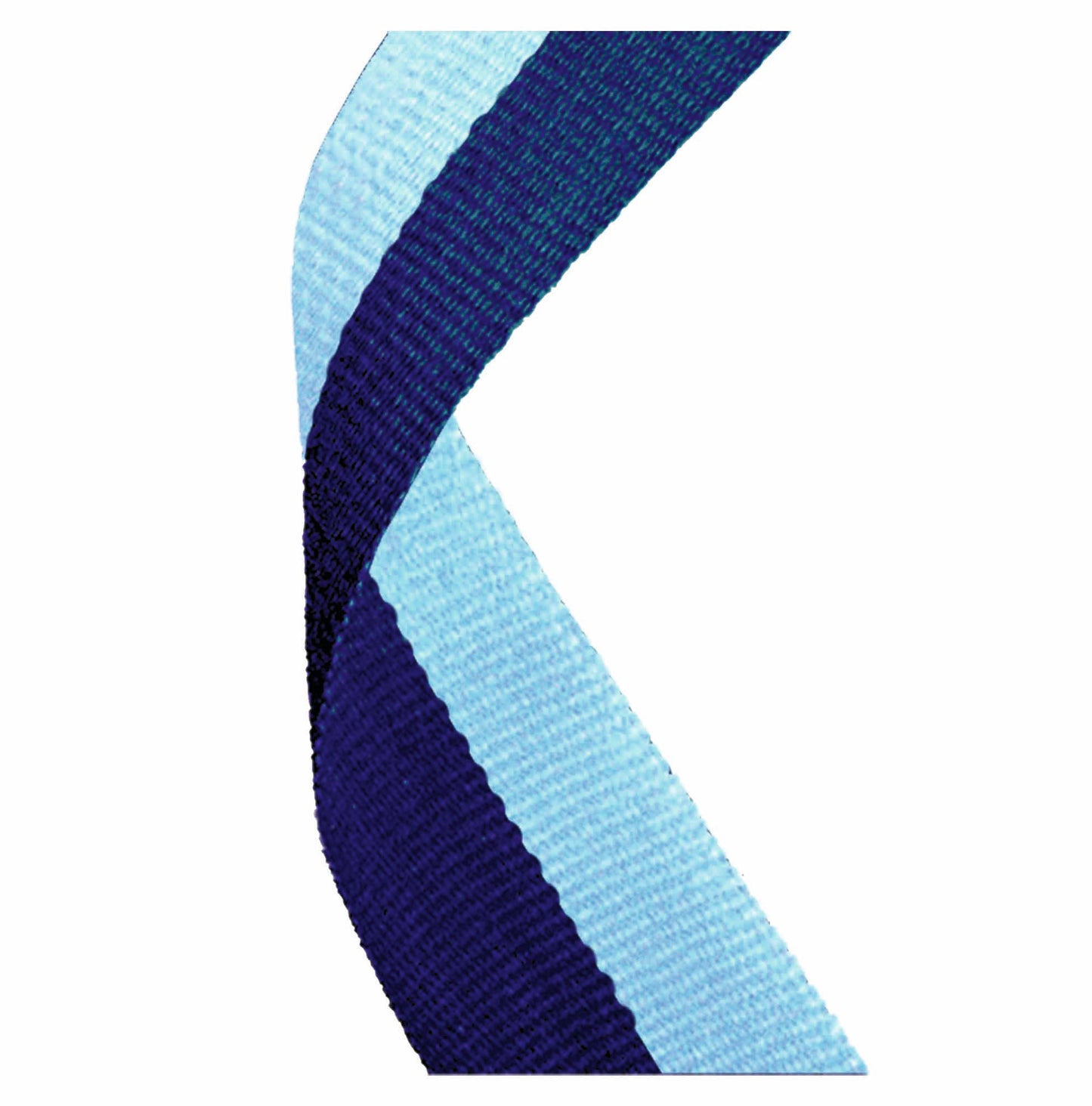 Navy & Light Blue Medal Ribbon 76cm (30")