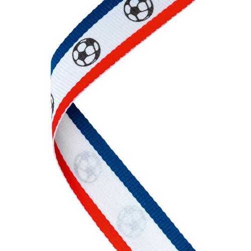 MEDAL RIBBON RED/W/BL FOOTBALL - 30 X 0.875in