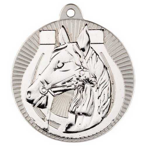 HORSE TWO COLOUR MEDAL MATT SILVER/BRONZE - 2in