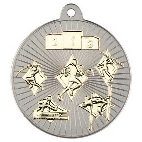MULTI ATHLETICS TWO COLOUR MEDAL - MATT SILVER/BRONZE 2in