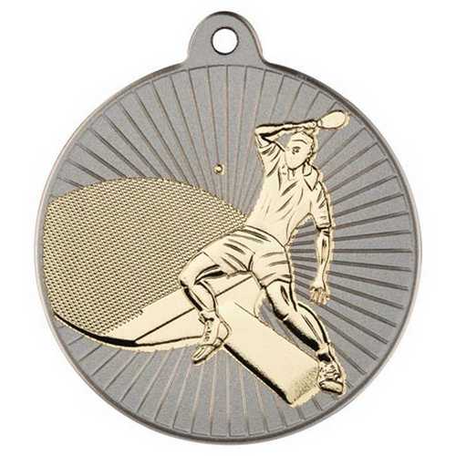 TABLE TENNIS TWO COLOUR MEDAL MATT SILVER/BRONZE - 2in
