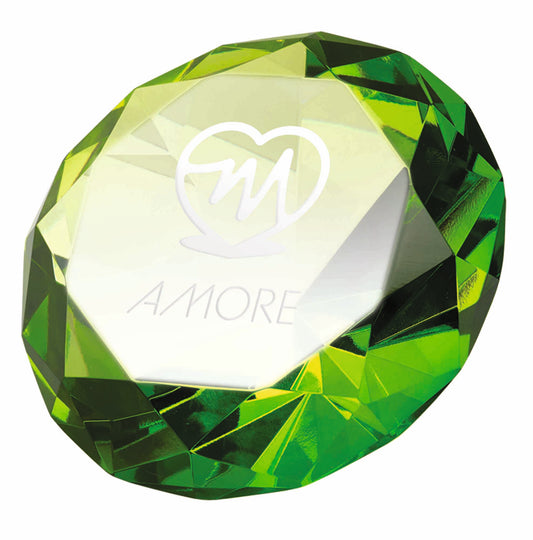 Essence Green Diamond Paperweight 80mm (3")
