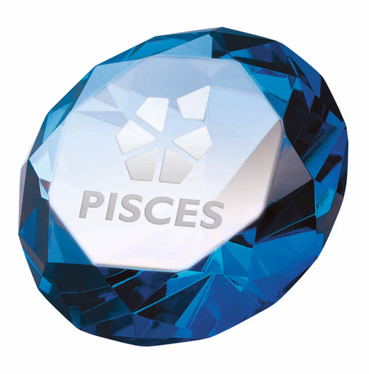 Essence Blue Diamond Paperweight 80mm (3")