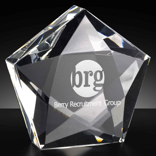Diamond Star Crystal Paperweight 7.5cm (2 7/8")