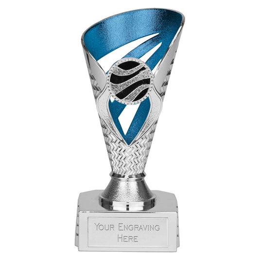 Voyager Silver & Blue Detailed Trophy Cup 15cm (6")