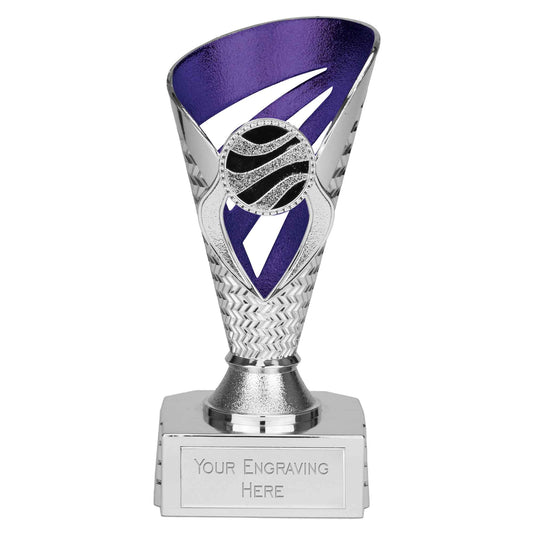 Voyager Silver & Purple Detailed Trophy Cup 15cm (6")