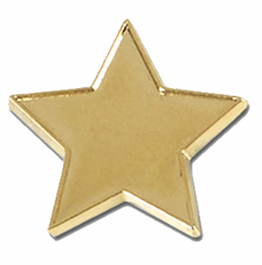 Gold 20mm Star Lapel Badge