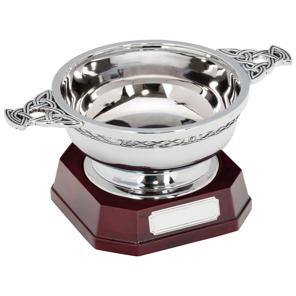 The Highland Quaich In Steel On Base