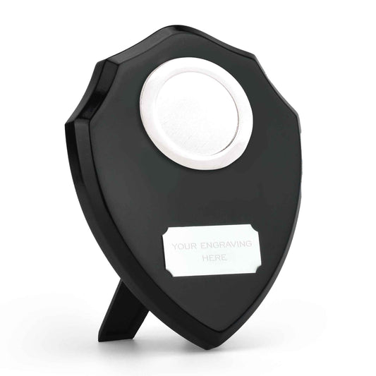 Black Triumph Custom Logo Wood Shield 10cm (4")