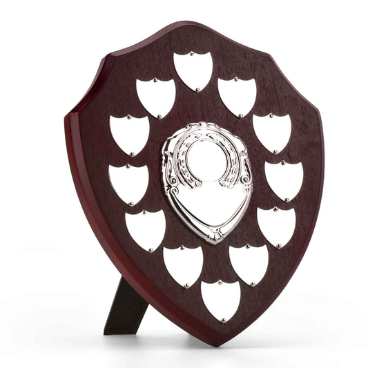 Rosewood Triumph Wood Annual Shield 20cm (8") - 15mm Thickness