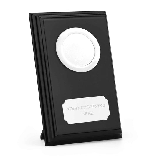 Black Prize Custom Logo Wood Shield 10cm (4")